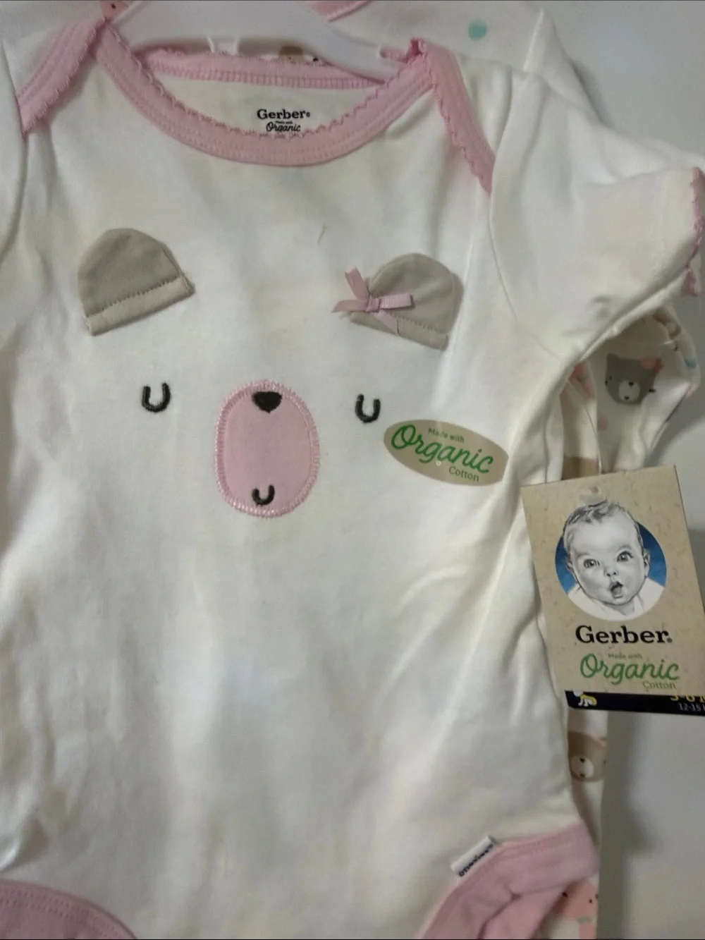 Gerber Organic Baby Girls' 4-piece pajama set